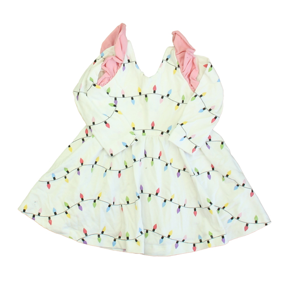 Robe Pour Petite Fille Gymboree - Taille 12-18 Mois - Coton Blanc Avec Imprimé 'bonbons' - Manches Courtes - Occasion Très Bon état